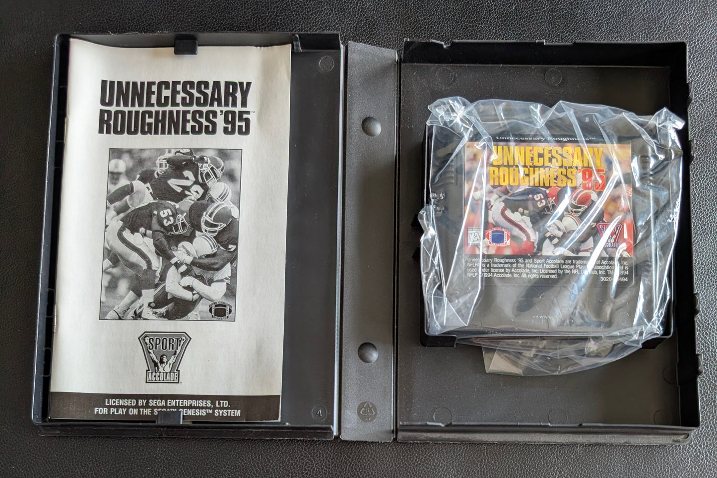 Unnecessary Roughness ’95 - Boxed CIB Factory Plastic (Sega Genesis) | 1995 | Sports / Football