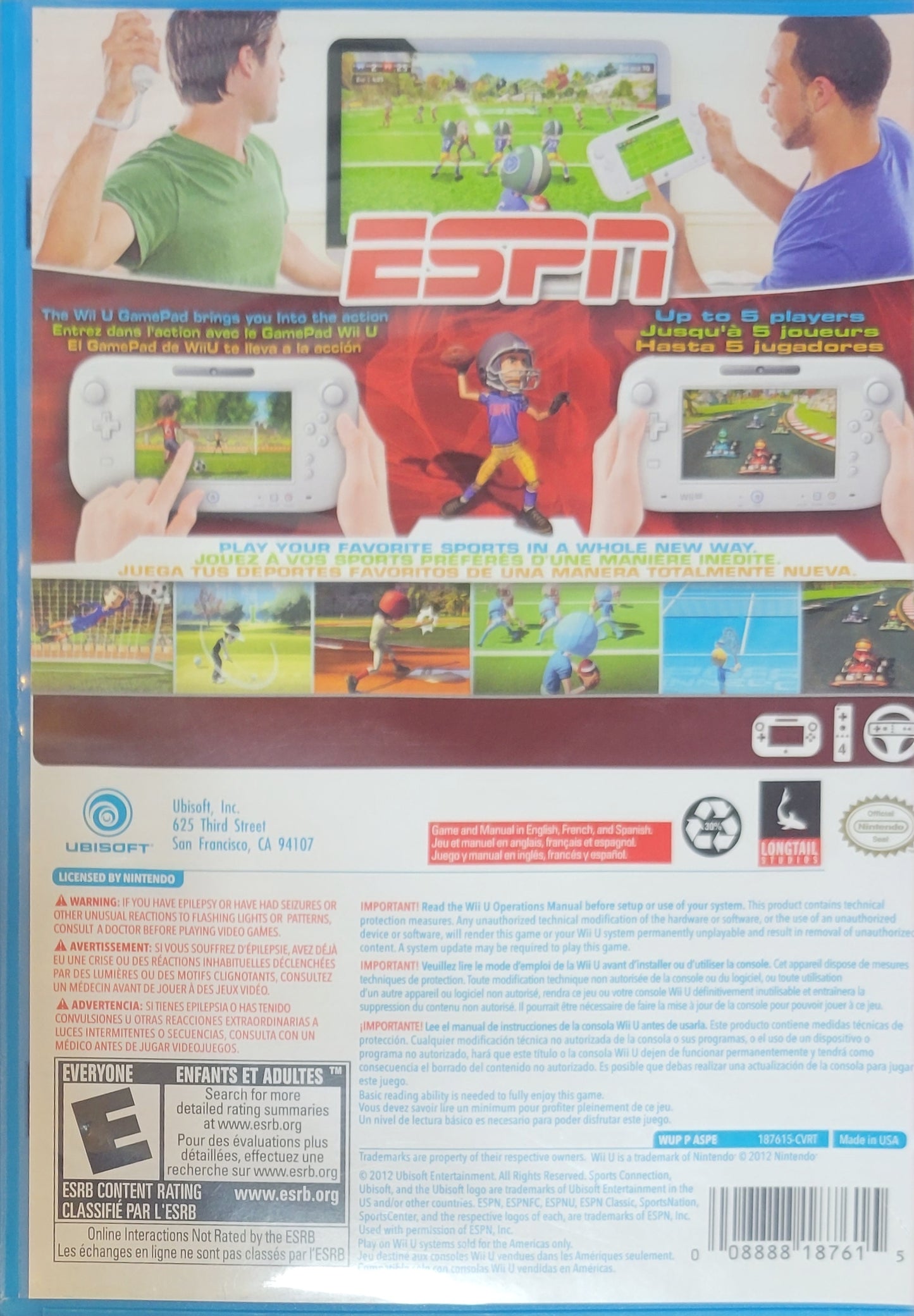 ESPN Sports Connection – 2012 Nintendo Wii U CIB Re-Sealed Clean Disc