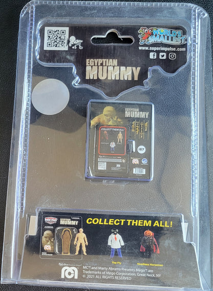 Action Micro Figures: Egyptian Mummy + Collector’s Case (Horror #167) – Brand New / Factory Sealed
