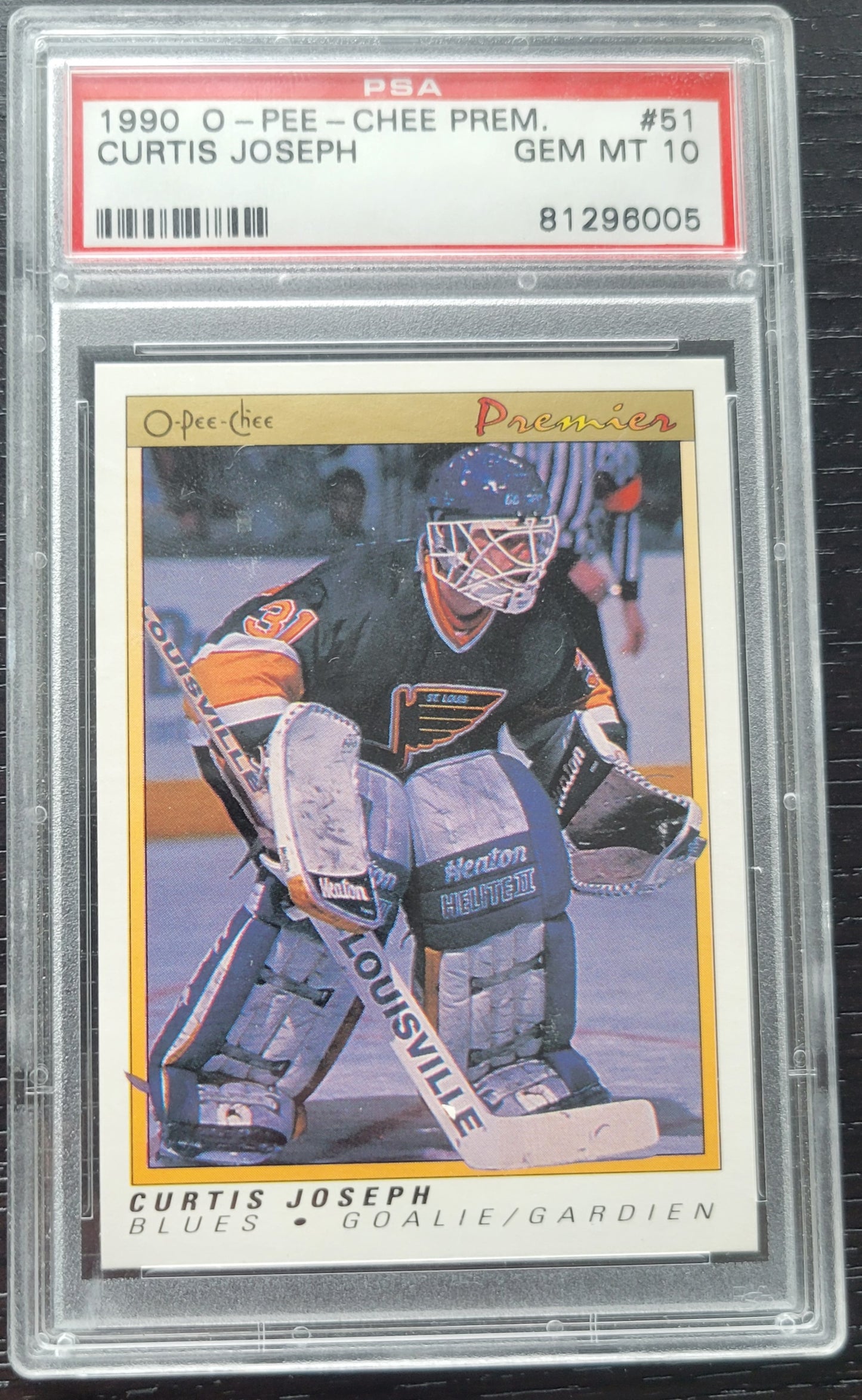 CURTIS JOSEPH O-PEE-CHEE ROOKIE PREMIERS 1990 LOW POP PSA 10 GEM MINT RARE FIND