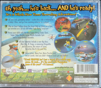 Crash Bandicoot: Warped – PlayStation 1 PS1 Holographic CIB – Great Condition Re-Sealed