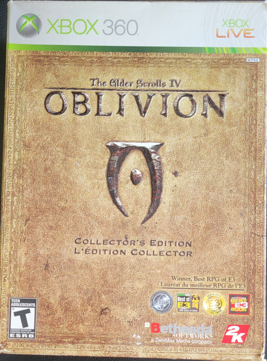 Oblivion: Elder Scrolls Collectors Edition - (CIB) - Microsoft XBOX 360 - Pre-Owned Like New CLEAN DISC
