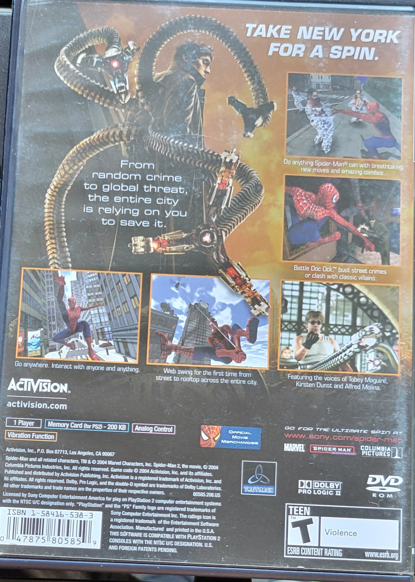 SPIDERMAN 2 - Sony PlayStation 2 PS2 CIB Pre-Owned Great Shape! Tested & Working