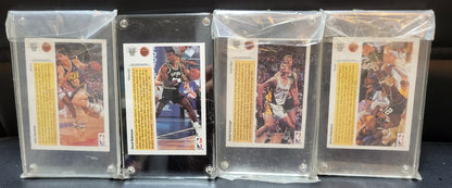 1991 Lot Of 4 Holographic Upper Deck AW1 Basketball Card Super Cool Collector's Edition Great Cond. Smoke Pet Free Home + This Screw Cases Included