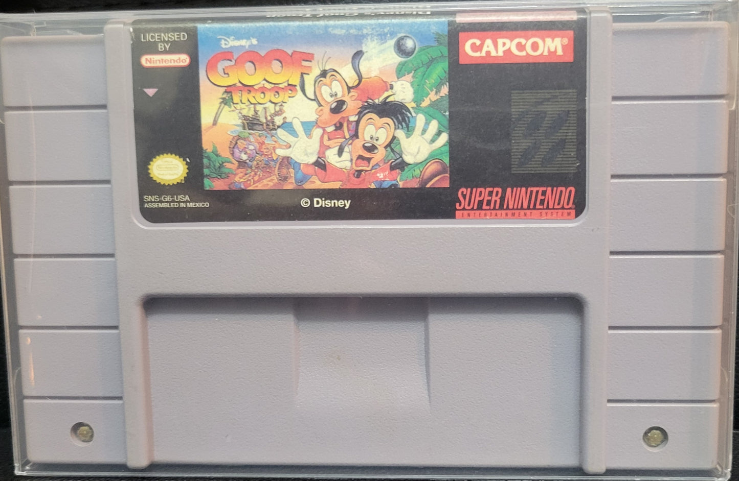 Authentic Goof Troop - SNES - Super Nintendo Ent. System NTSC Cartridge Plus Plastic Protector