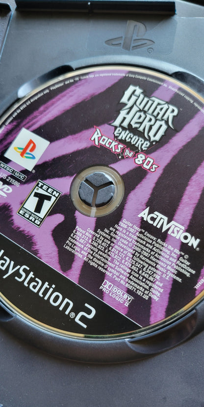 Guitar Hero Encore: Rocks The 80's - Sony PlayStation 2 PS2 CIB Pre-Owned Great Shape! Tested & Working