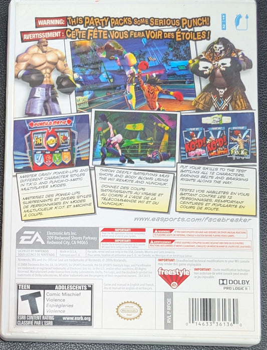 Face Breaker K.O. Party – Nintendo Wii CIB (2009) | RE-Sealed, Complete in Box, Excellent Condition