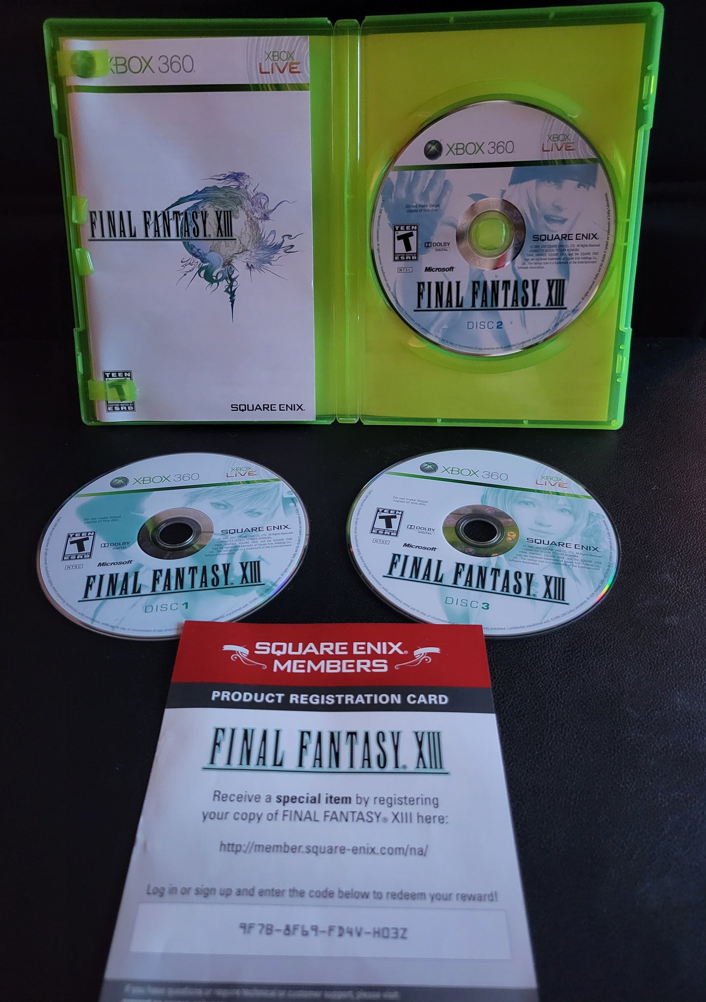 Final Fantasy XIII COMPLETE - Microsoft XBOX 360 - CIB MINT Pre-Owned Great Shape Tested & Working