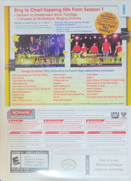 Glee Karaoke Revolution – 2009 Nintendo Wii CIB Re-Sealed Clean Disc