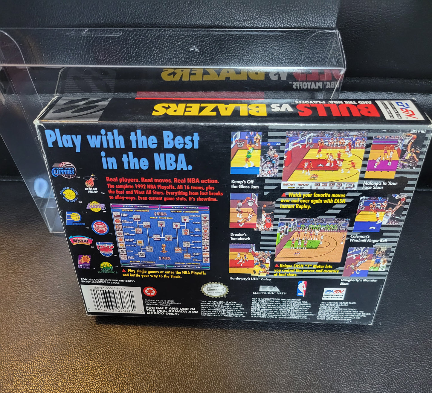 BULLS Vs Blazers (SNES) - Super Nintendo Ent. 1993 IMMACULATE Condition FACTORY PLASTIC - (CIB)