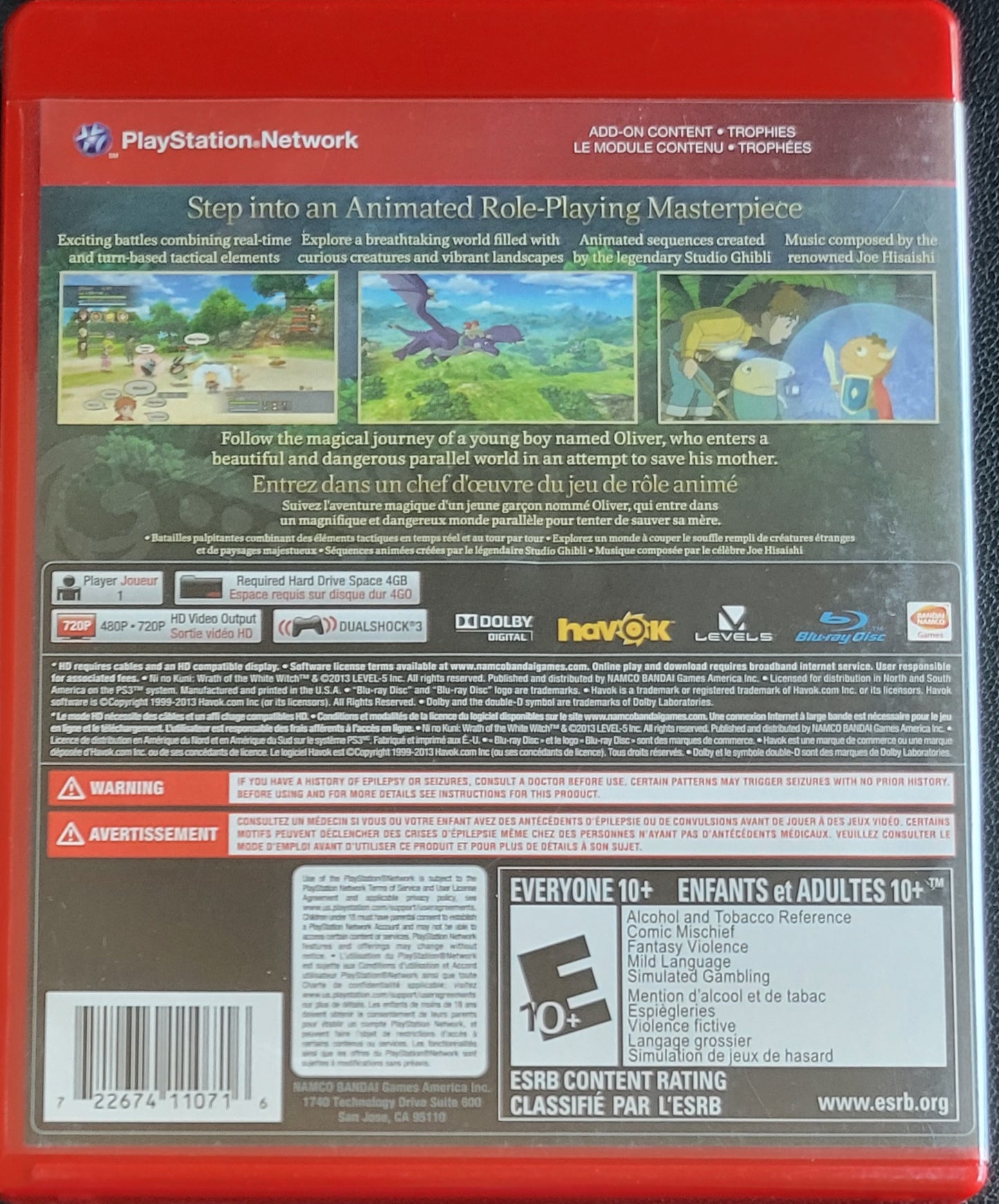 Ni No Kuni: Wrath of the White Witch (CIB) – Sony PlayStation 3 PS3 – Re-Sealed