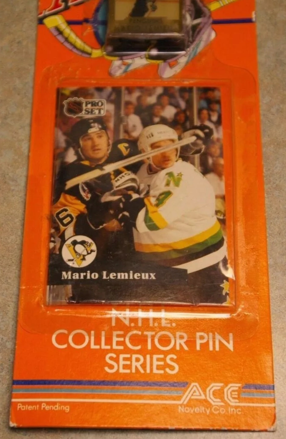 1991 Mario Lemieux MVP NHL Collector's Pin Series Sealed Rare Patent Pending