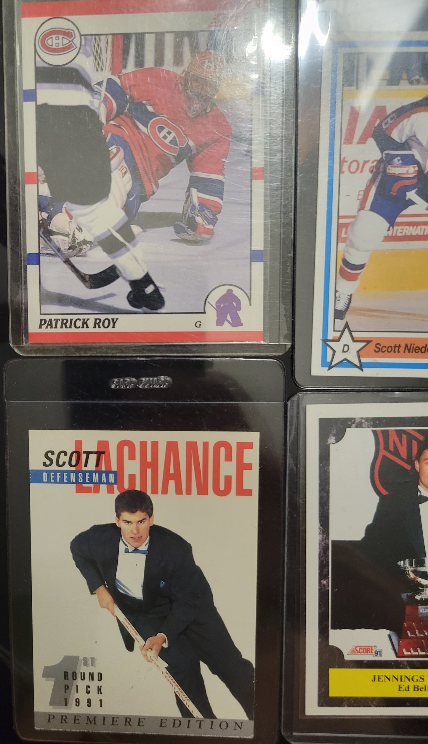 Lot Of 9 BIG NAMES Near Mint Condition 1990's NHL HOCKEY Cards CHECK OUT PHOTOS Scott Niedermayer Patrick Roy!