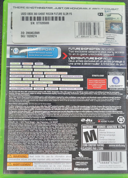 Ghost Recon: Future Soldier - Microsoft XBOX 360 - CIB Pre-Owned Great Shape Tested & Working