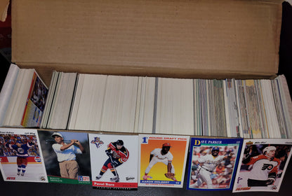 Long Box Estimated 3 - 5 Hundred Various Sports Cards 80s 90s Hockey Baseball Golf Boxed Since New NHL MLB NFL Great Investment Opportunity