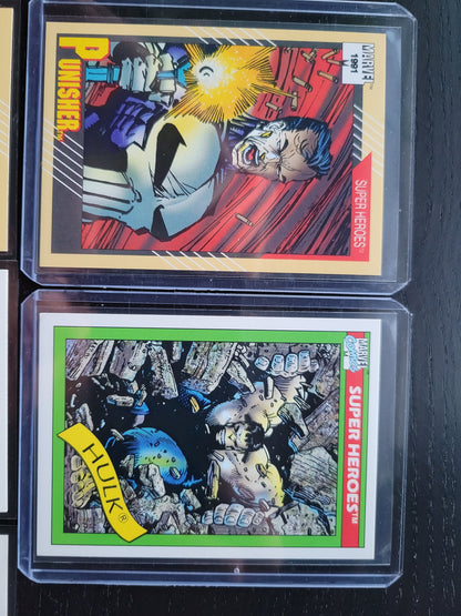 Rare 1991 Marvel Set Punisher + Hulk Special Second Appearance Marvel Super Heros Ever On Cards! 10 Authentic Pieces A++