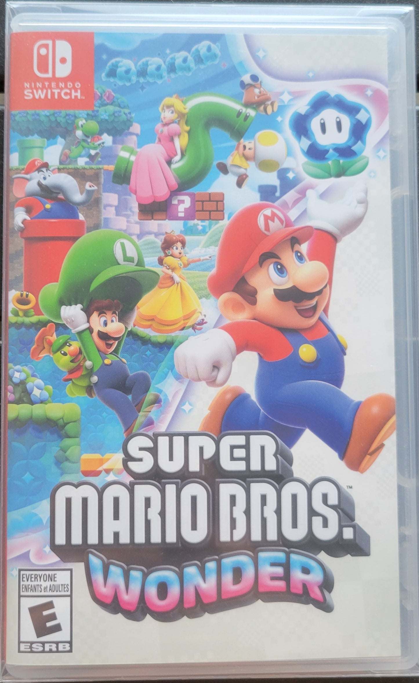 Super Mario Bros. Wonder - Nintendo Switch Like New + Plastic Protector Sleeve