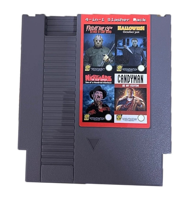 4 In 1 Horror Slasher Pack - NES Nintendo Entertainment System 1983 72 Pin 8 Bit Video Game Cartridge