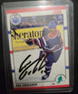 One Of A Kind SIGNED ESA TIKKANEN 4 Time Stanley Cup Champion 1990 Edmonton Oilers SCORE NHL Hockey Card Great Shape Soft + Top Loader Since New Smoke Pet Free Home Great Collector's Piece