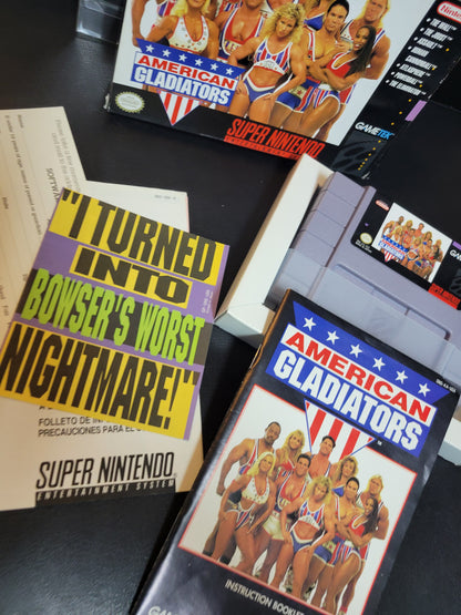 American Gladiators (SNES) - Super Nintendo Ent. 1993 IMMACULATE Condition - (REAL CIB)