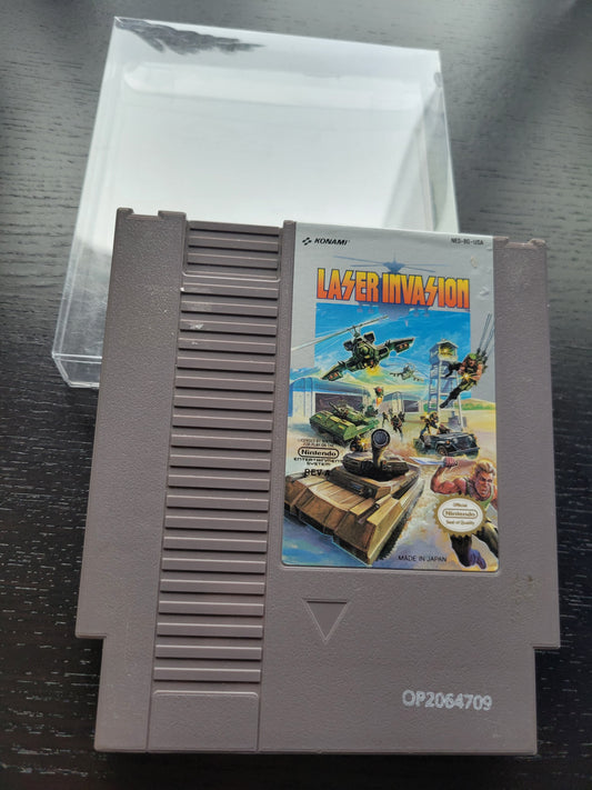 Original LASER INVASION - NES (1991 Nintendo Entertainment System) 72 Pin 8 Bit Video Game Cartridge + Protector GREAT SHAPE