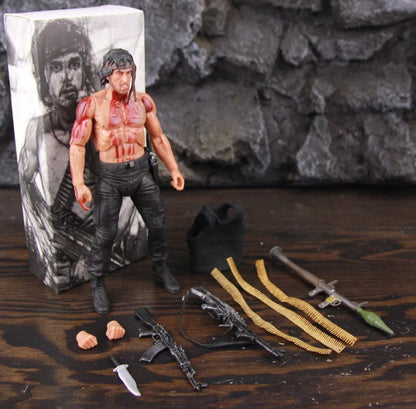 RAMBO 1st Blood 7" Ultra Detail Action Figure Accessory + BATTLE DAMAGED Edition