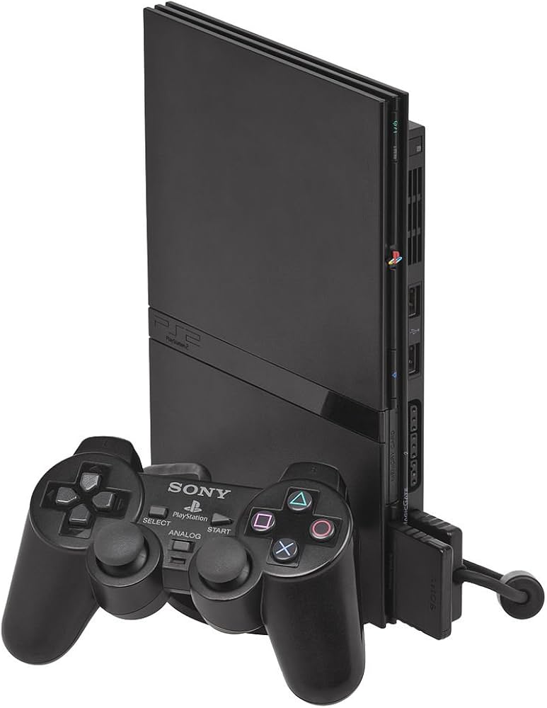 Playstation 2 PS2 SLIM Black/Silver + 1 Controller & Hook Up Cords Various Conditions Available