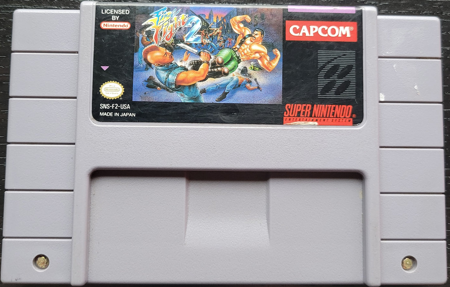 Authentic FINAL FIGHT 2 - SNES - Super Nintendo Ent. System 1995 NTSC Cartridge + Protector MINT