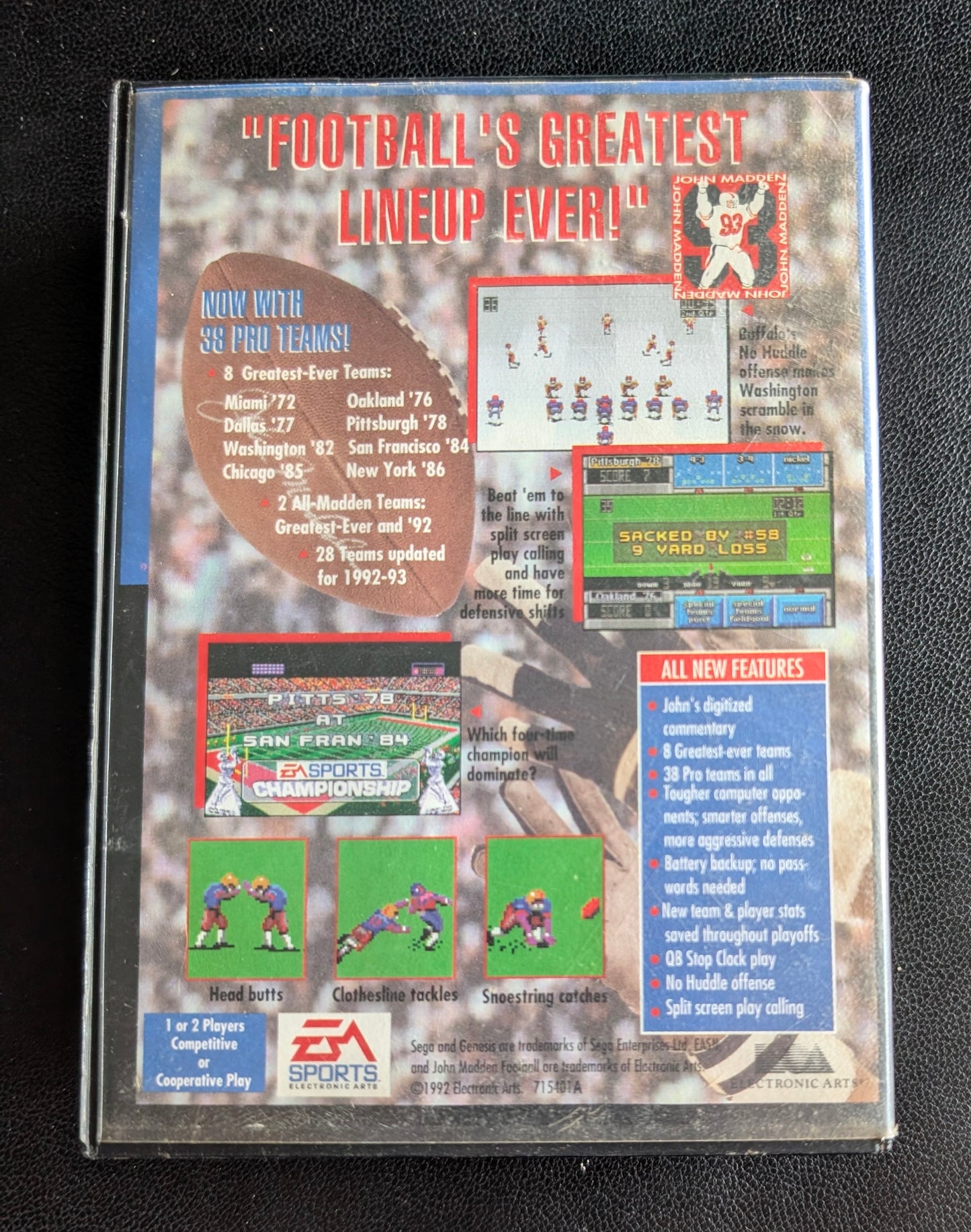 John Madden Football '93 - Boxed CIB (Sega Genesis) | 1992 | Sports / Football