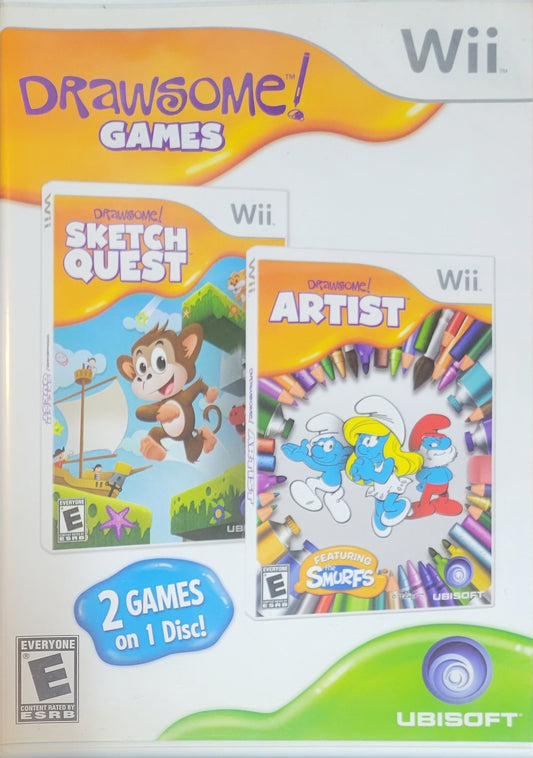 Drawsome 2 Games In 1! – 2010 Nintendo Wii CIB – RE-SEALED + Clean Disc