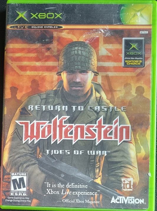 Wolfenstein - (CIB) OG Microsoft XBOX  Pre-Owned Great Shape Tested & Working CLEAN DISC