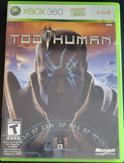 Too Human - Microsoft XBOX 360 - MINTY CIB Pre-Owned Great Shape Tested & Working