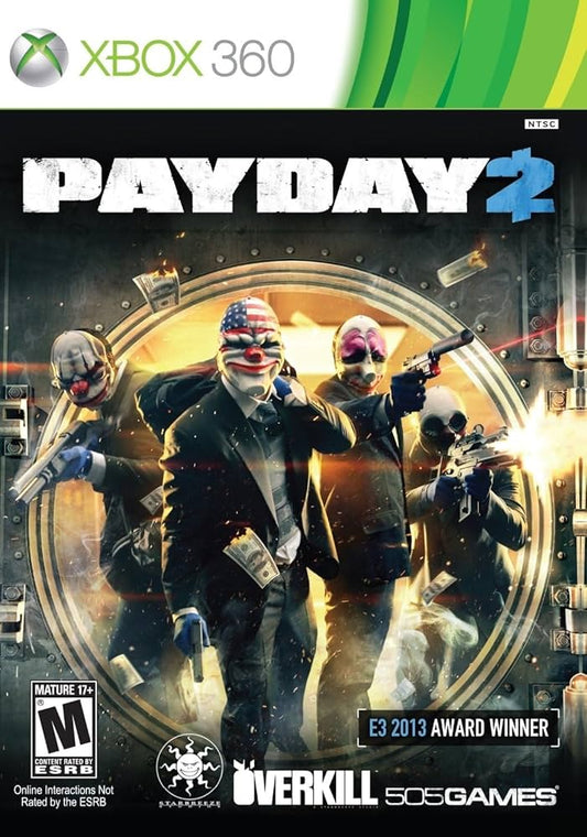 PAYDAY 2 – 2013 Microsoft Xbox 360 CIB – RE-Sealed – Excellent