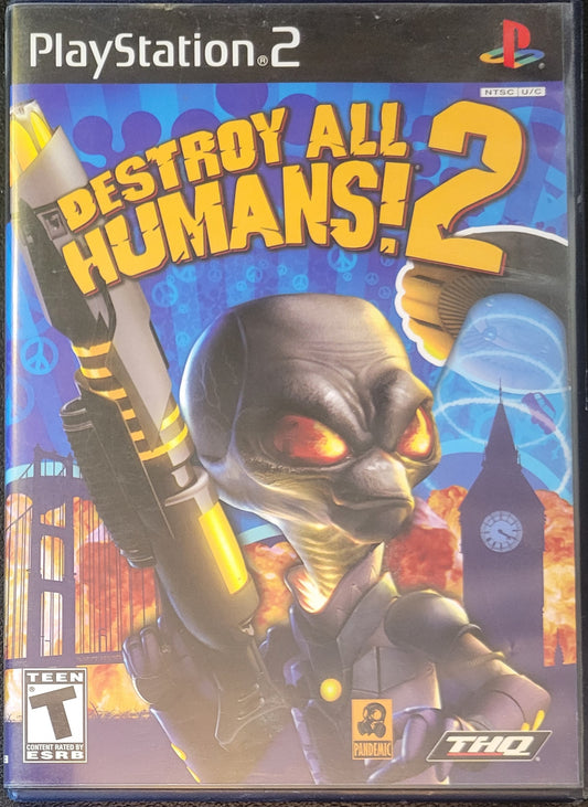 Destroy All Humans 2 - Sony PlayStation 2 PS2 Pre-Owned Tested & Working MINTY