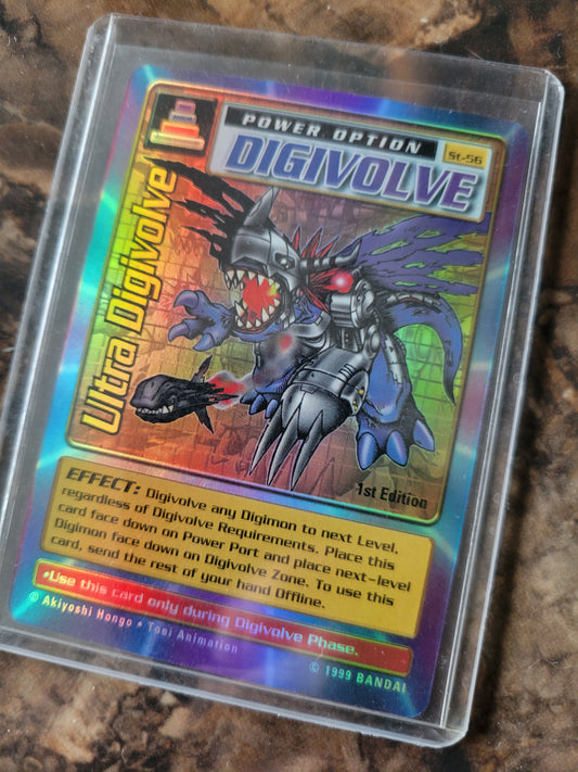 1999 BANDAI: DIGIMON 1st Edition DIGIVOLVE Holographic Trading Card MINT