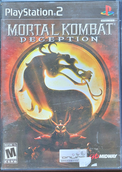 MORTAL KOMBAT: DECEPTION - Sony PlayStation 2 PS2 Pre-Owned Great Shape! Tested & Working