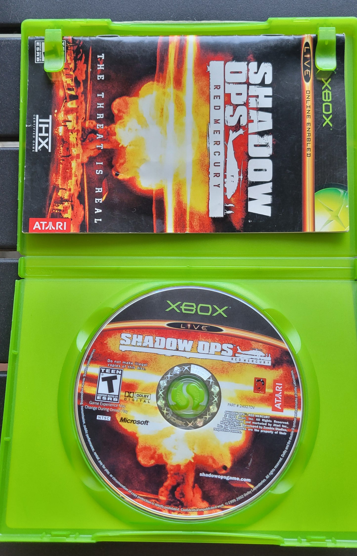 SHADOW OPS: Red Mercury "The Threat Is Real" Microsoft XBOX - CIB Pre-Owned Great Shape Tested & Working