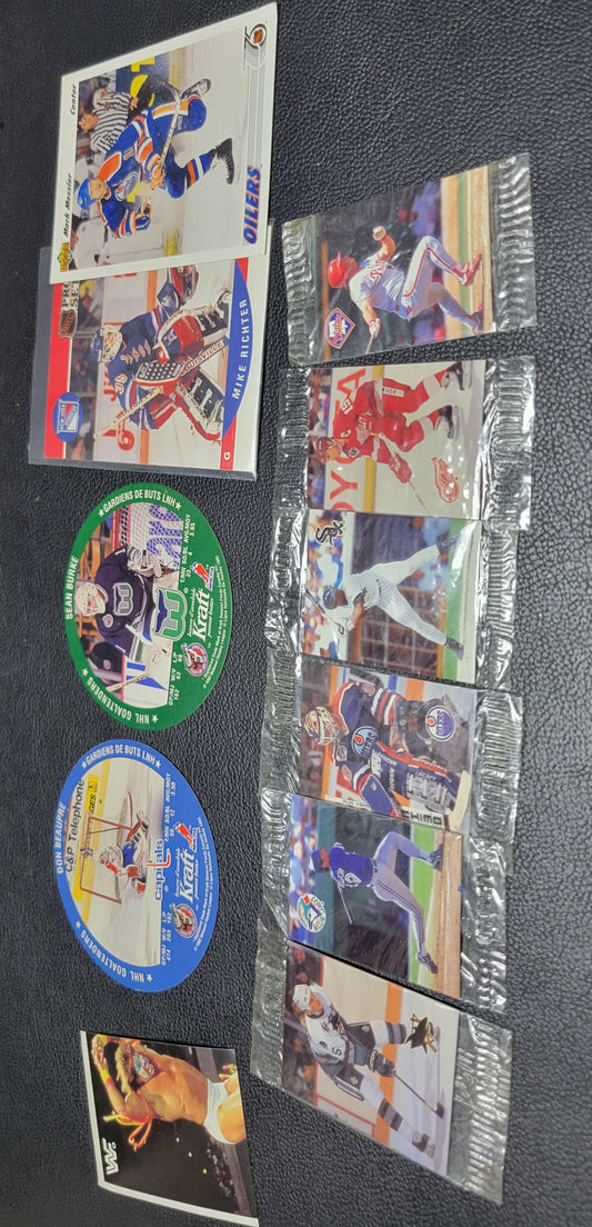 SEALED Hard To Find Miniature Kraft + Humpty Dumpty MLB + NHL Hockey Card Lot Great Condition Smoke Free Home