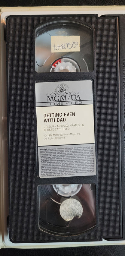 Getting Even With Dad 1990's VHS Pre - Owned Tape + Box