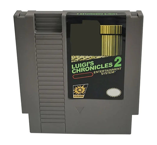 Luigi's Chronicles 2 - NES Nintendo Entertainment System 1983 72 Pin 8 Bit Video Game Cartridge