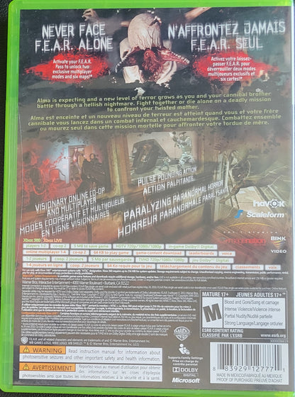 Brand New FEAR - (Factory Sealed) - Microsoft XBOX 360 GREAT SHAPE