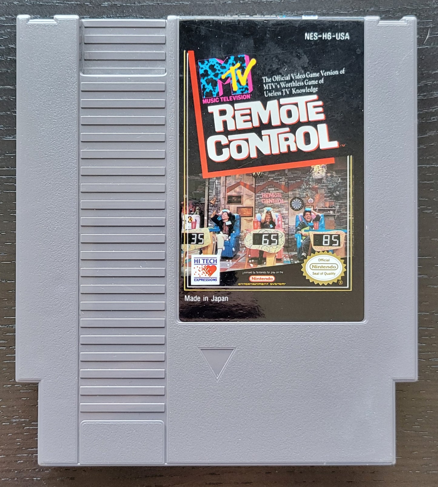 Mtv's: REMOTE CONTROL - Authentic NES (Nintendo Entertainment System 1985) 72 Pin 8 Bit Video Game Cartridge