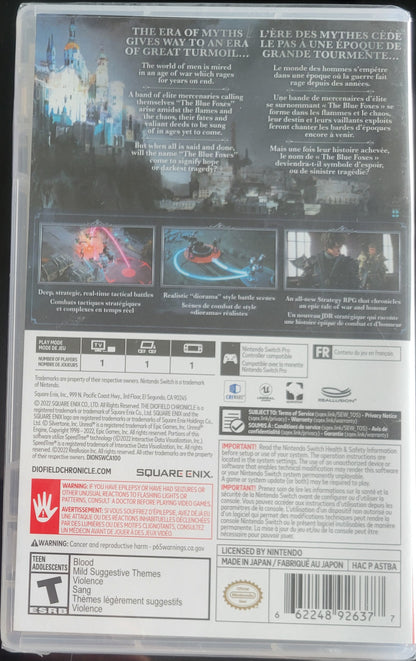 The DioField Chronicle - Nintendo Switch + Protector 2022 Brand New Factory Sealed