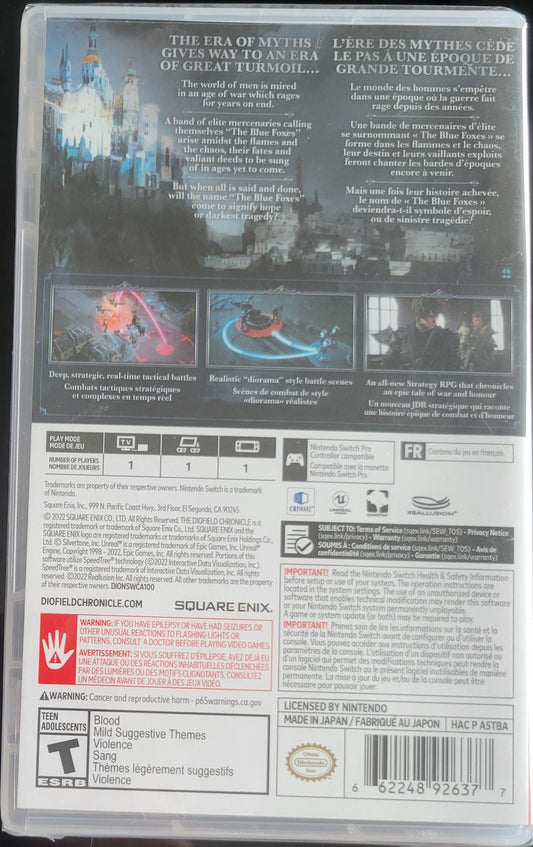 The DioField Chronicle - Brand New (Switch) | 2022 | Tactical RPG | Protector