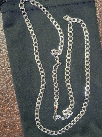 925 Sterling Silver Cuban Link Chain 12.7 Grams