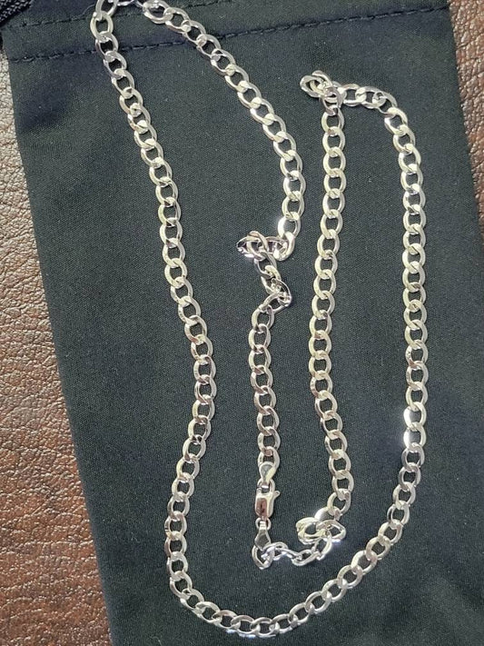 925 Sterling Silver Cuban Link Chain 12.7 Grams