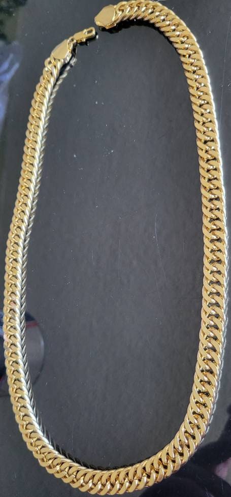 14k Gold Filled Double Cuban Link Necklace 10 MM THICK 88 GRAMS ( Best Quality )