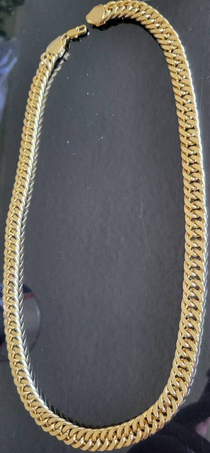 14k Gold Filled Double Cuban Link Necklace 10 MM THICK 88 GRAMS ( Best Quality )