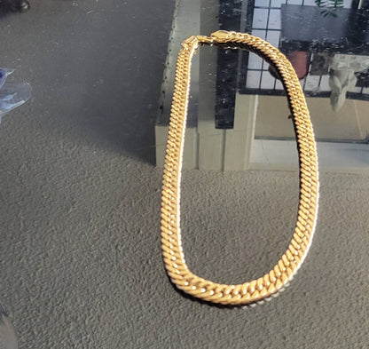 14k Gold Filled Double Cuban Link Necklace 10 MM THICK 88 GRAMS ( Best Quality )