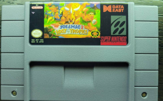 New Joe And Mac 2 Lost In The Tropics - SNES - Super Nintendo Ent. System NTSC/PAL Cartridge